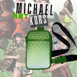 Michael Kors Crossbody Sling Bag NWT Green Ombre Monogram